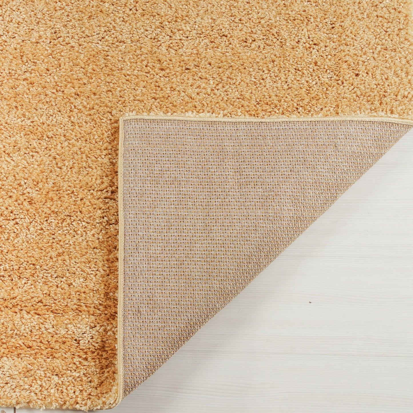 Solid Color Shaggy Meknes Durable Beautiful Turkish Rug in Yellow