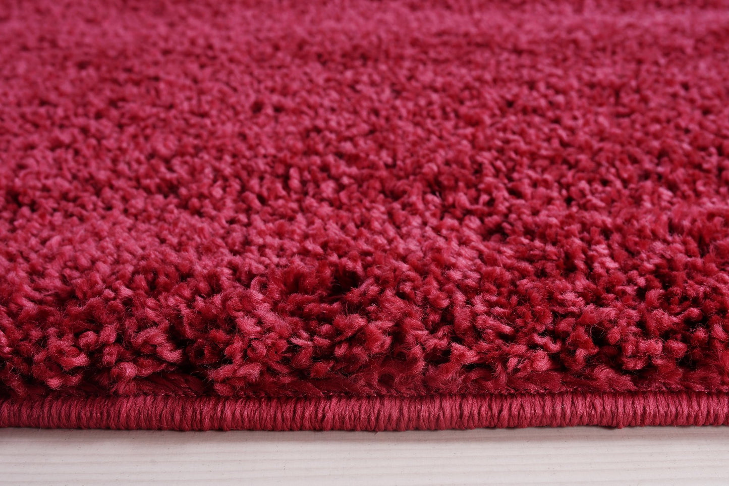 Solid Color Shaggy Meknes Durable Beautiful Turkish Doormat Rug in Rose Red