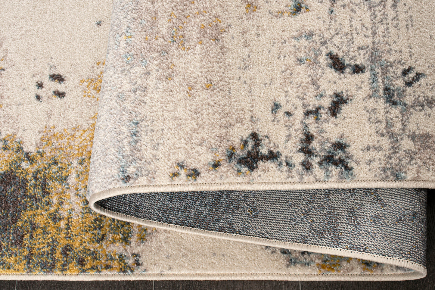 Beige Blue Mustard Brown Multicolor Abstract Rustic Area Rug For Living Room Bedroom