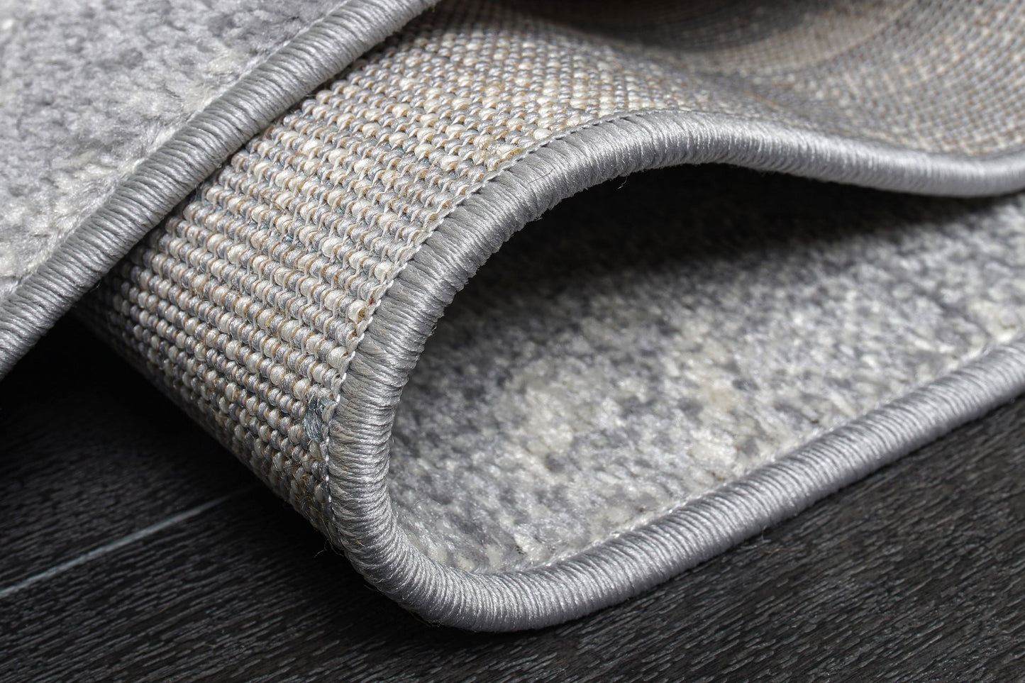 Logan Grey Rustic Bordred Marble Design Modern Contemporary Area Rug