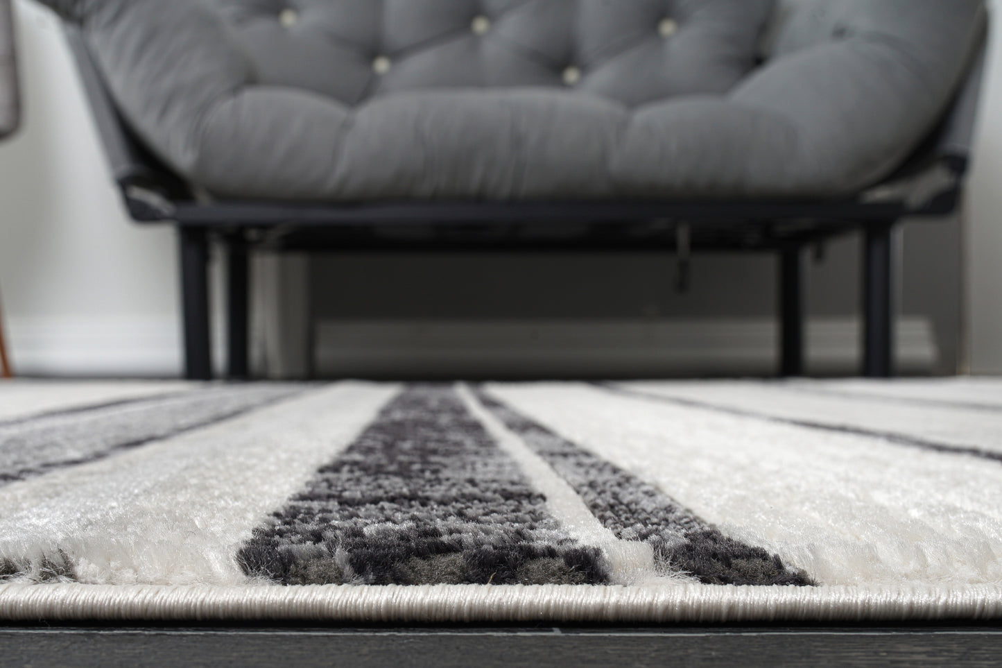 Lucas Dark Light Grey Modern Contemporary Area Rug