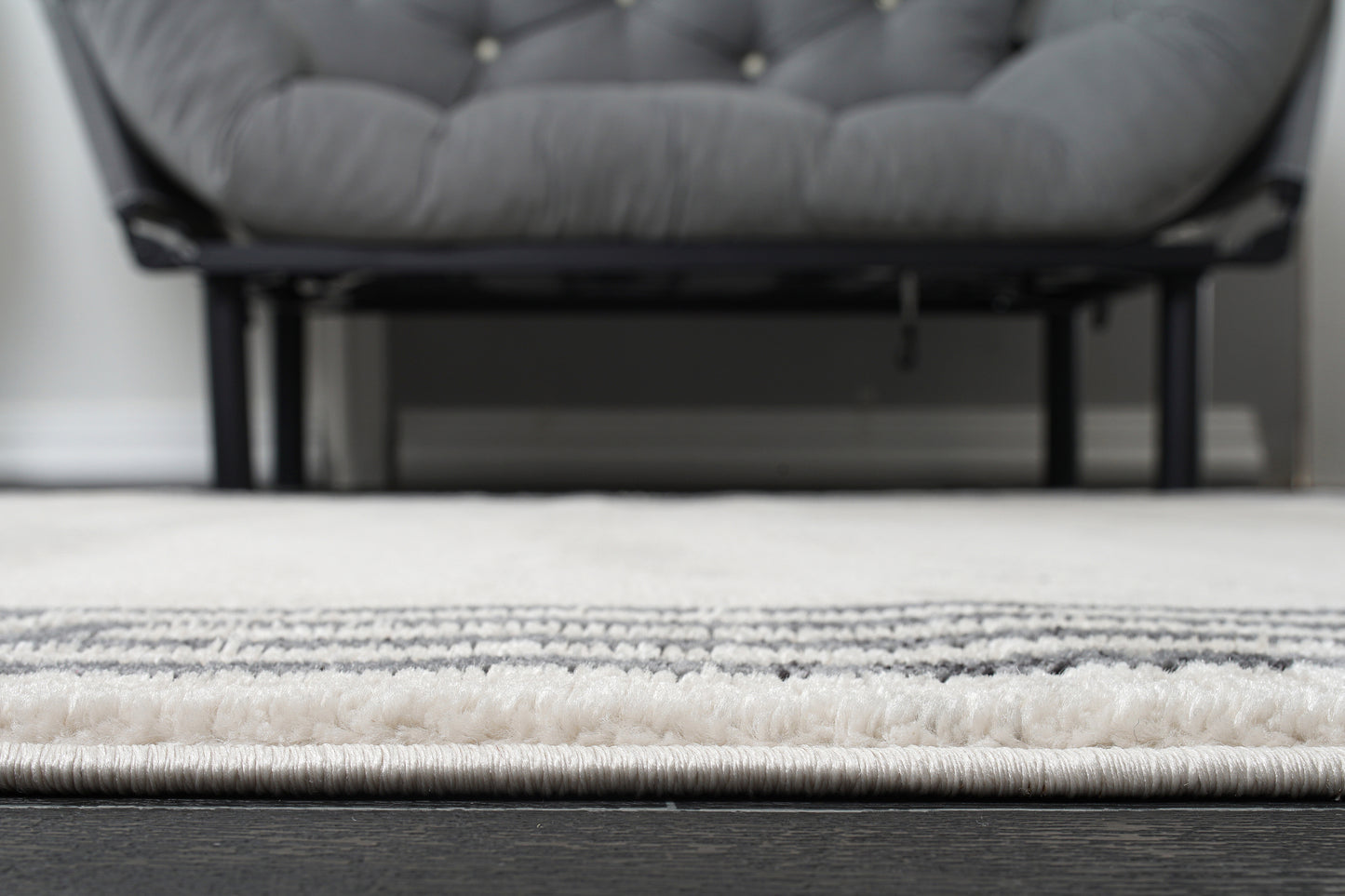 Lucas Dark Light Grey Modern Straps Design Area Rug