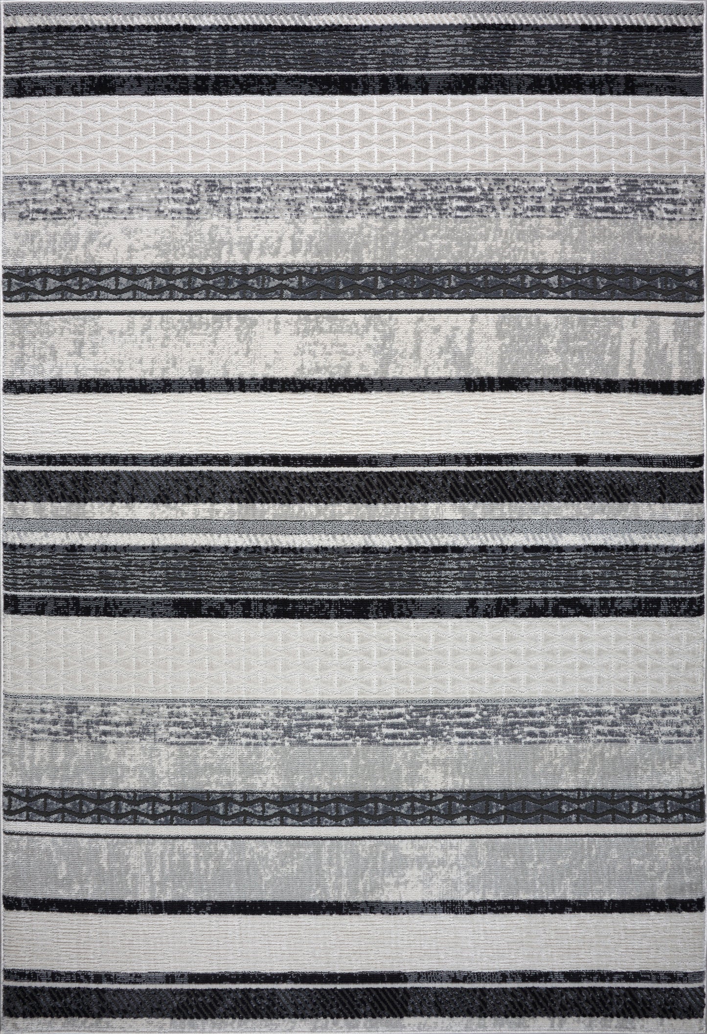 Lucas Dark Light Grey Modern Contemporary Area Rug