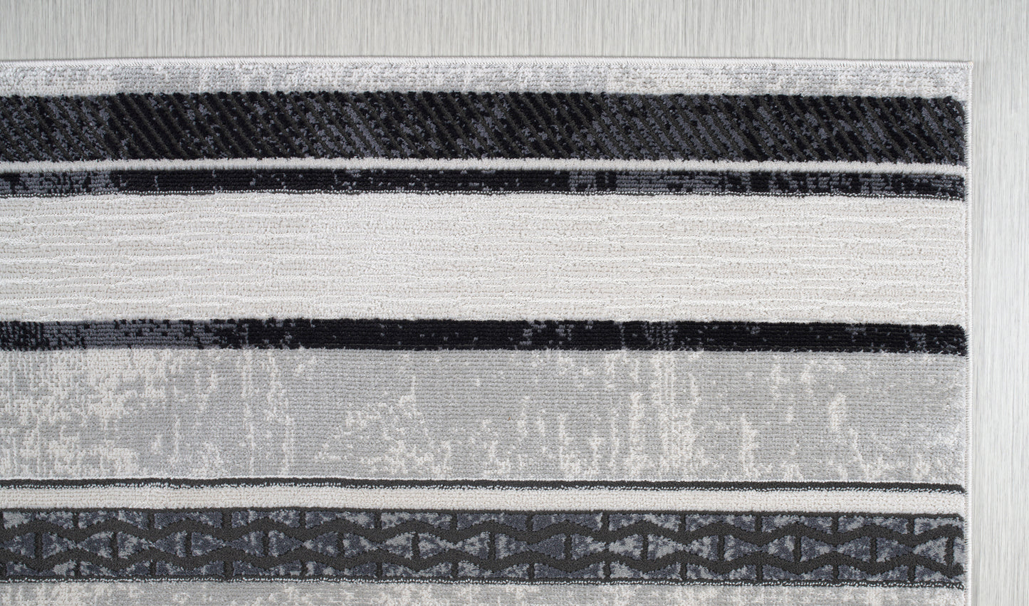 Lucas Dark Light Grey Modern Contemporary Area Rug