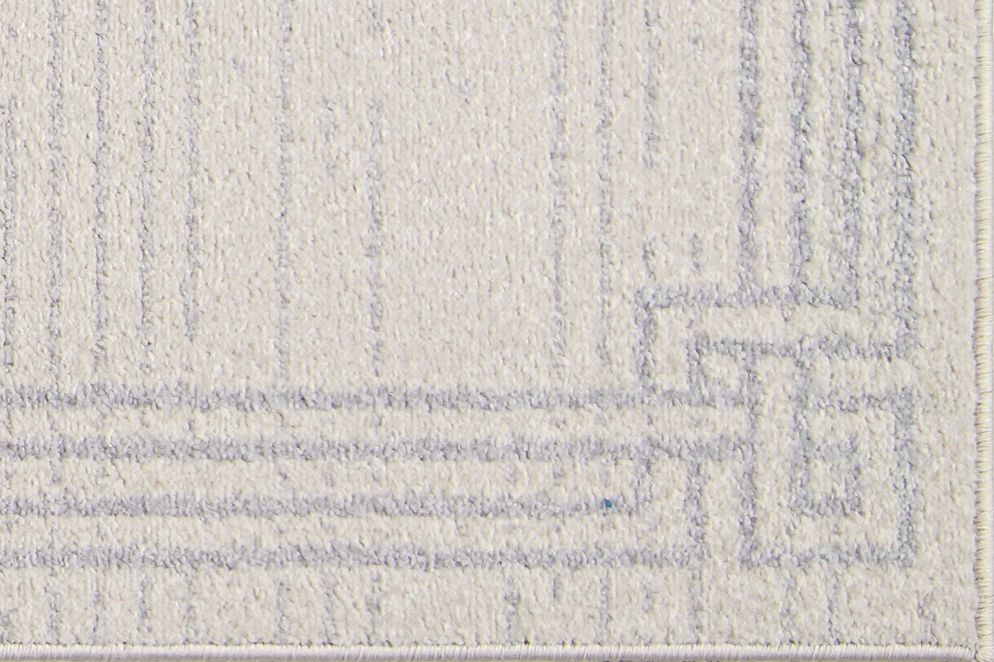 Modern Ivory Grey Bordered Area rug