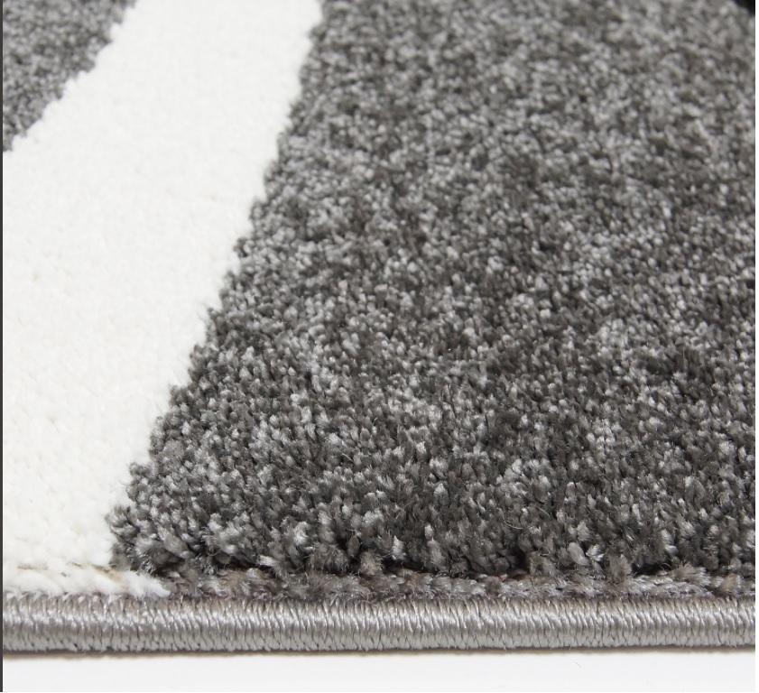 Turkish Grey Contemporary Spiral Area Rug -