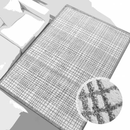 Gray Gingham Area Rug - Rugs Store