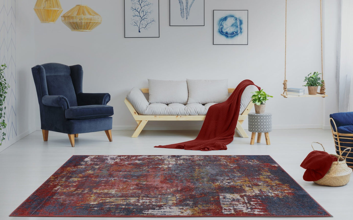 Madrid Blue Terra Area Rug