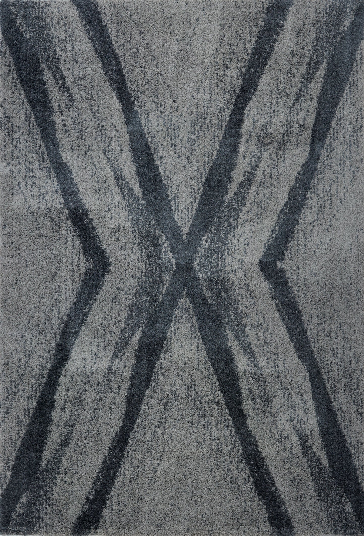 Jasper Shaggy Micro-Polyester Grey Area Rug -