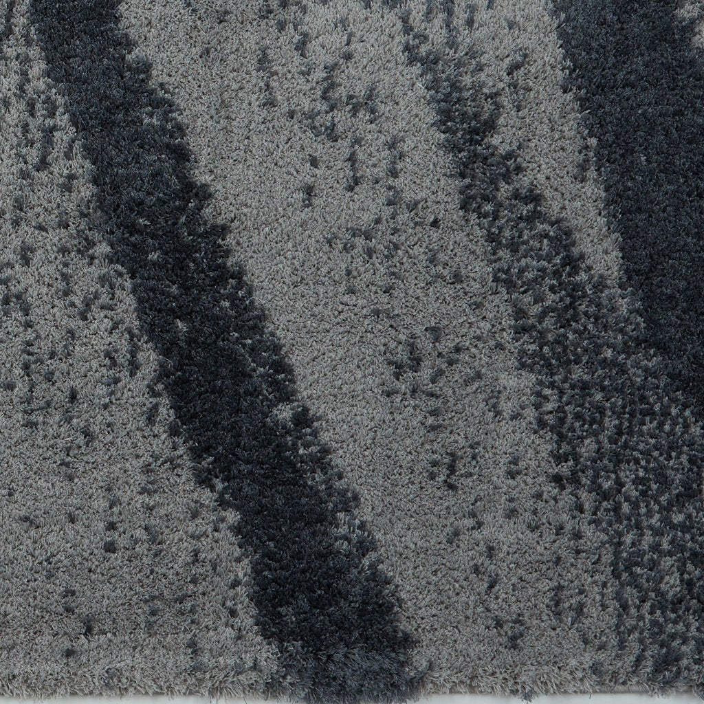 Jasper Shaggy Micro-Polyester Grey Area Rug -