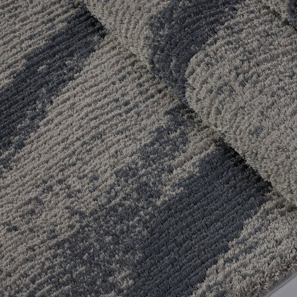 Jasper Shaggy Micro-Polyester Grey Area Rug -