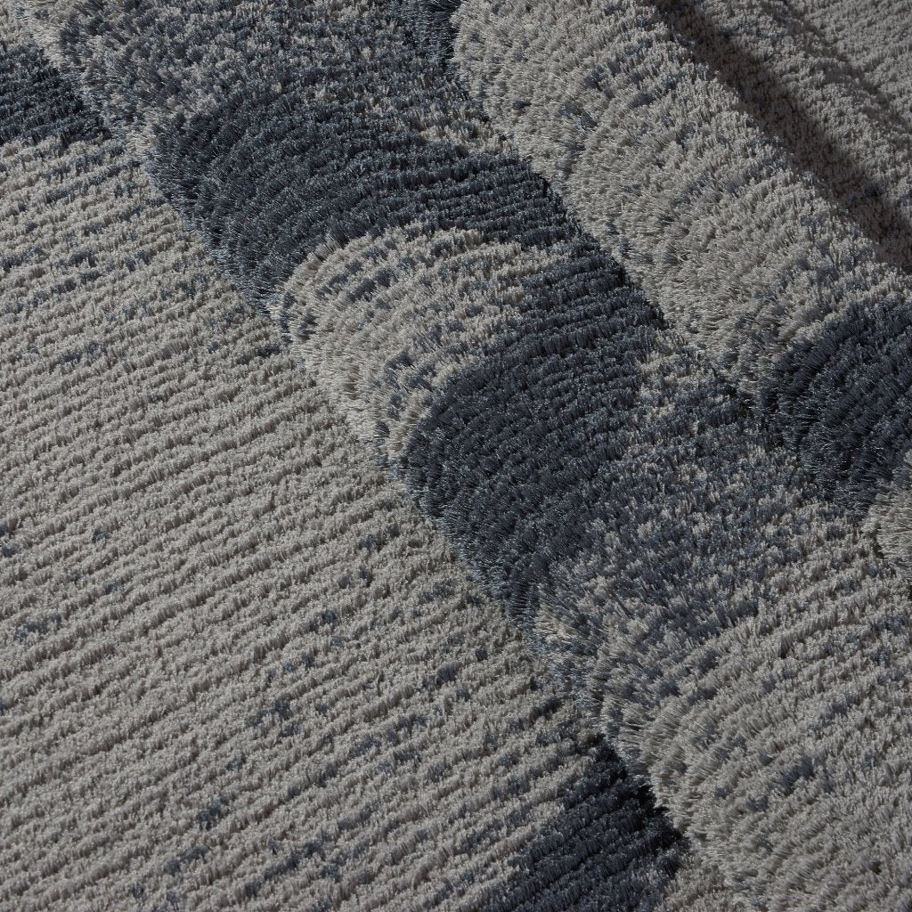 Jasper Shaggy Micro-Polyester Grey Area Rug -