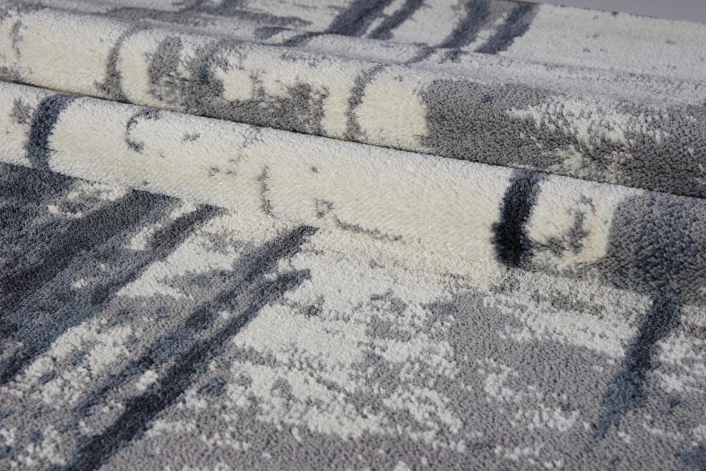 Niagara Gray Ivory Abstract Area Rug -
