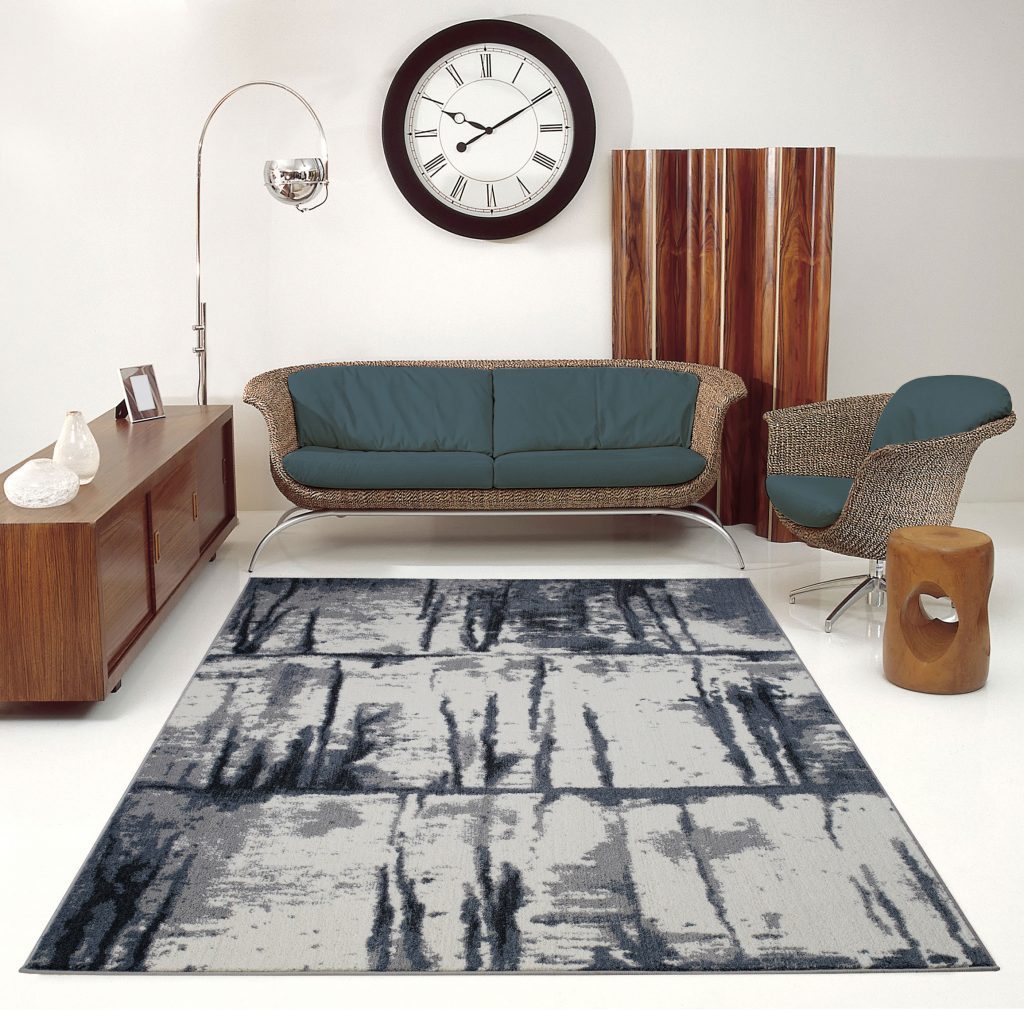 Niagara Gray Ivory Abstract Area Rug -