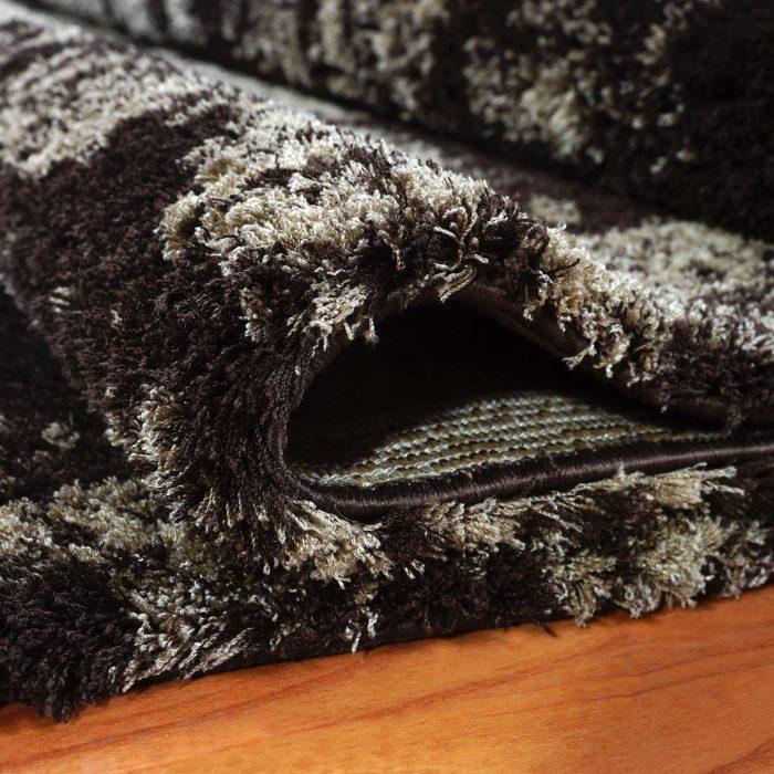 Patch Brown Micro Fiber Shaggy Area Rug -