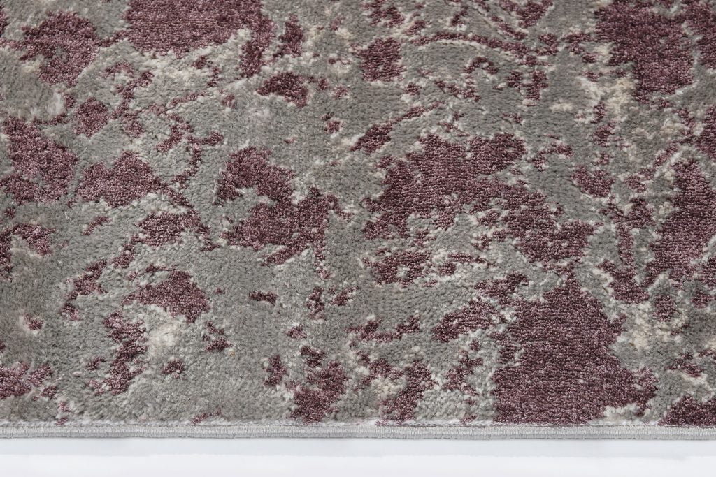 Concord Champagne Plum Gray Area Rug -