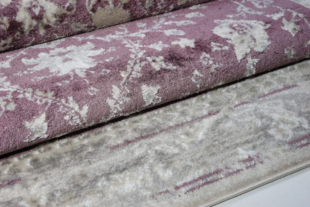 Garnet Champagne Rose Cream Area Rug -