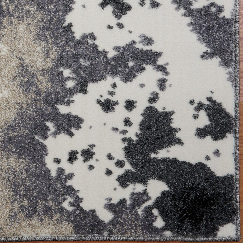Siesta Grey Cream Abstract Area Rug -