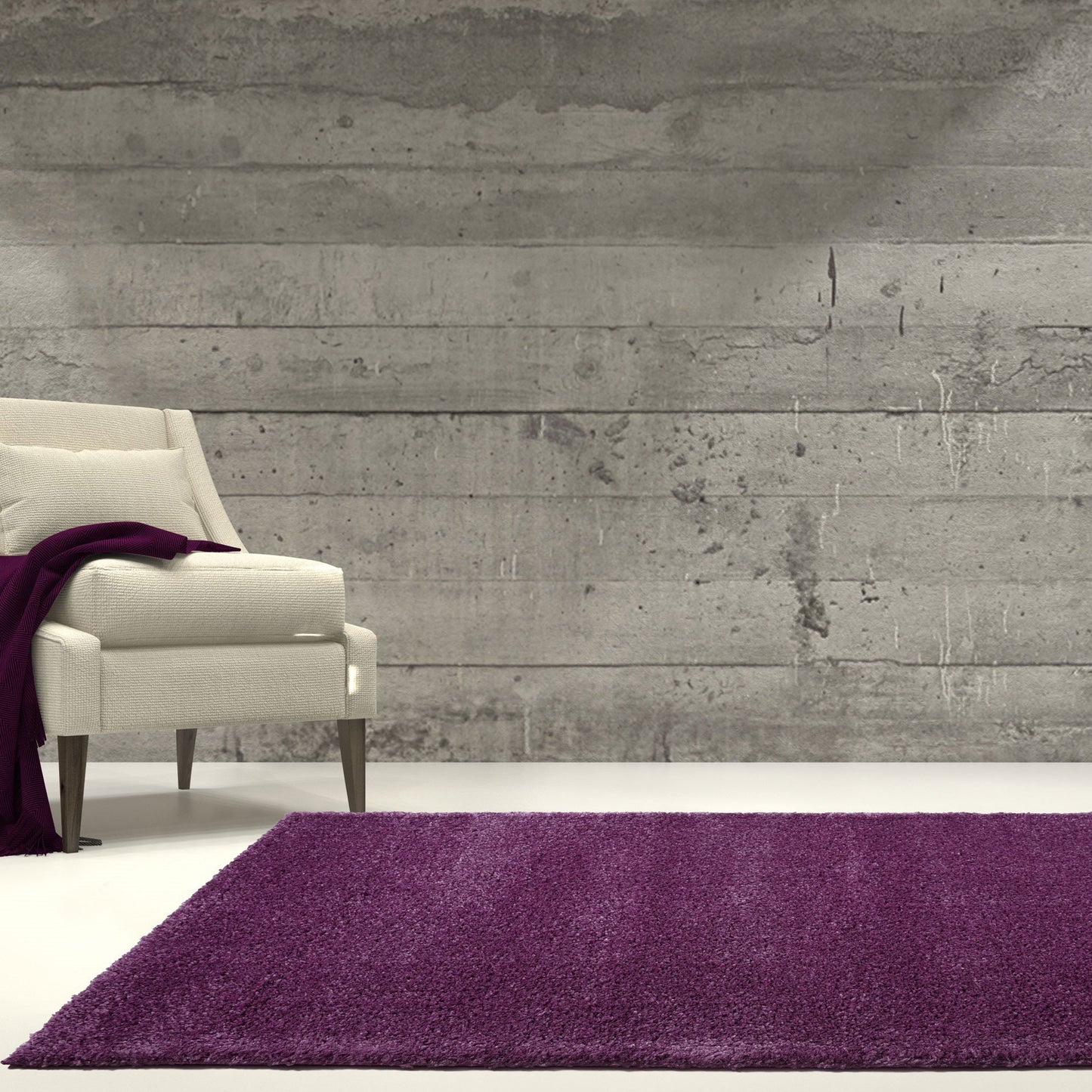 Candy Shaggy Purple Area Rug -
