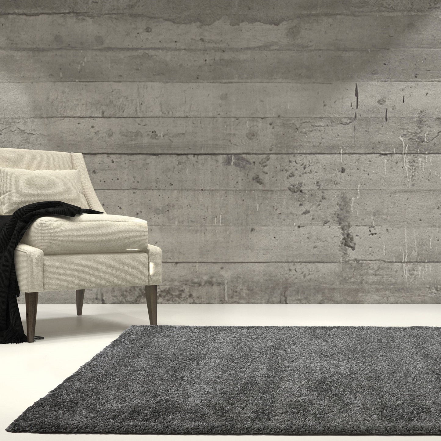 Candy Shaggy Soft Stylish Grey Area Rug -