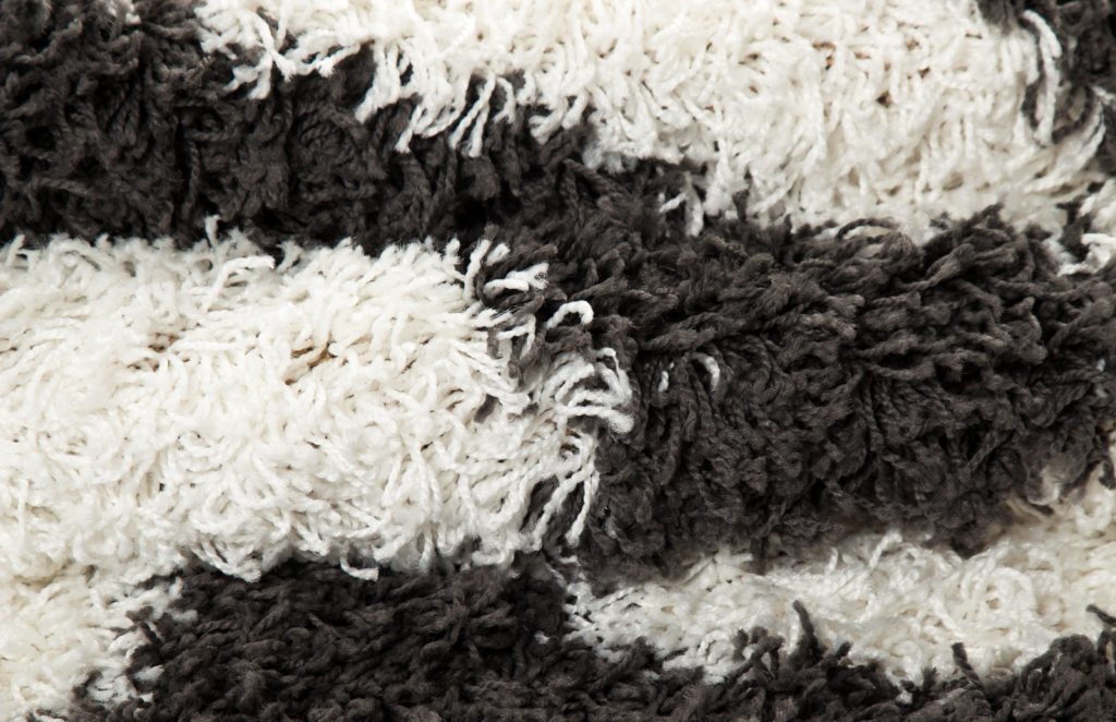 Dark Grey White Trellis Area Rug