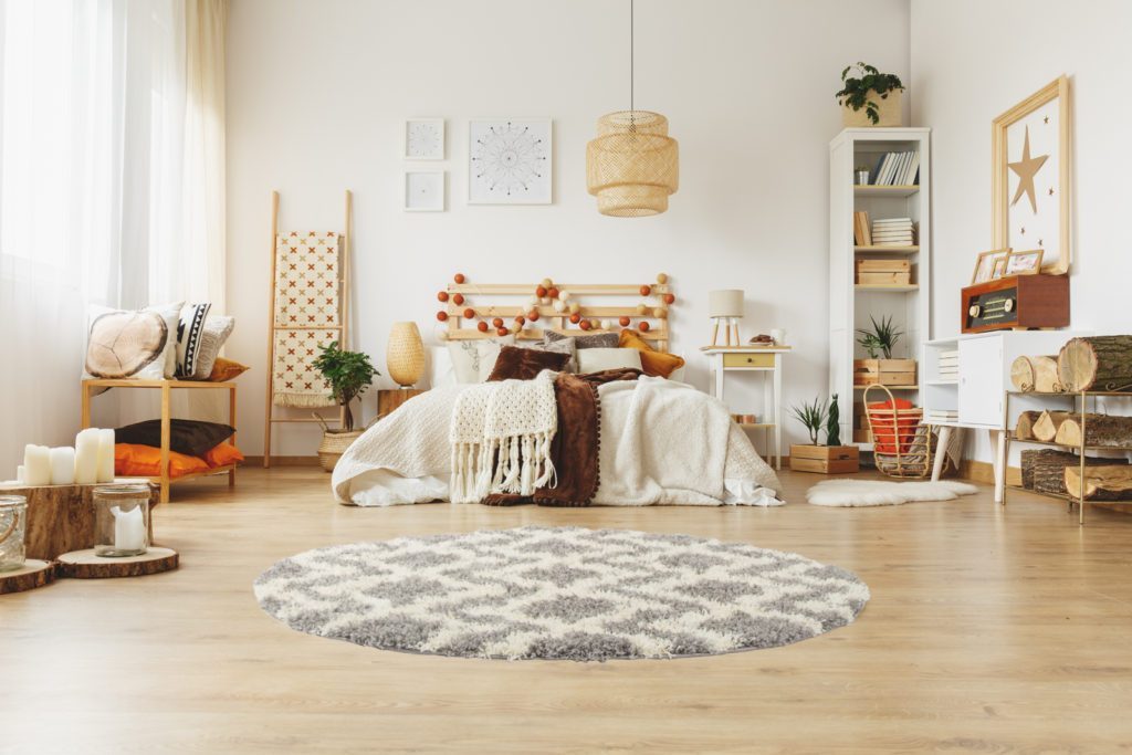 Grey Cream Trellis Area Rug