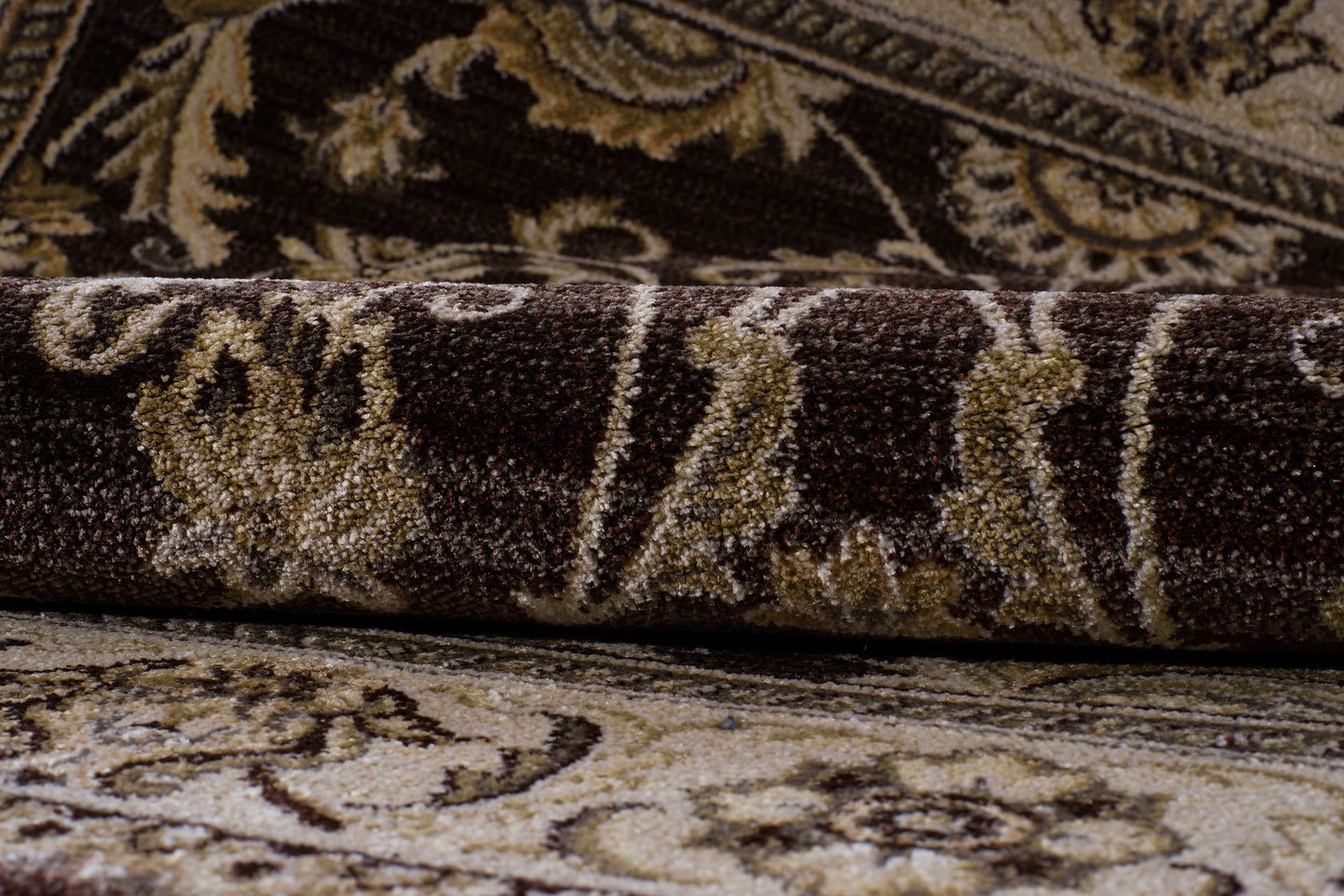 Swallowtail Oriental Brown Cream Area Rug -