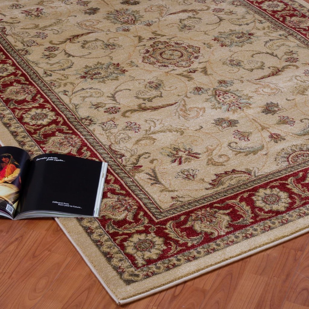Swallowtail Rust and Cream Oriental Area Rug -