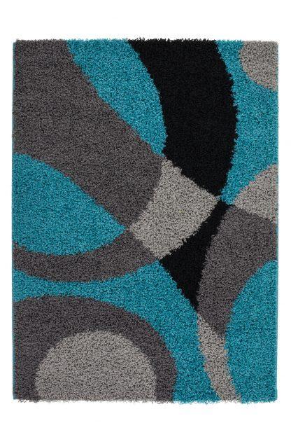 Shaggy Turkish Turquoise Area Rug