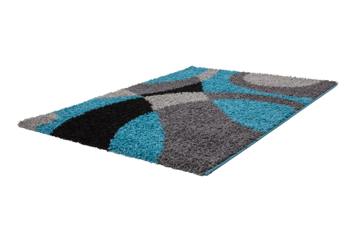 Shaggy Turkish Turquoise Area Rug