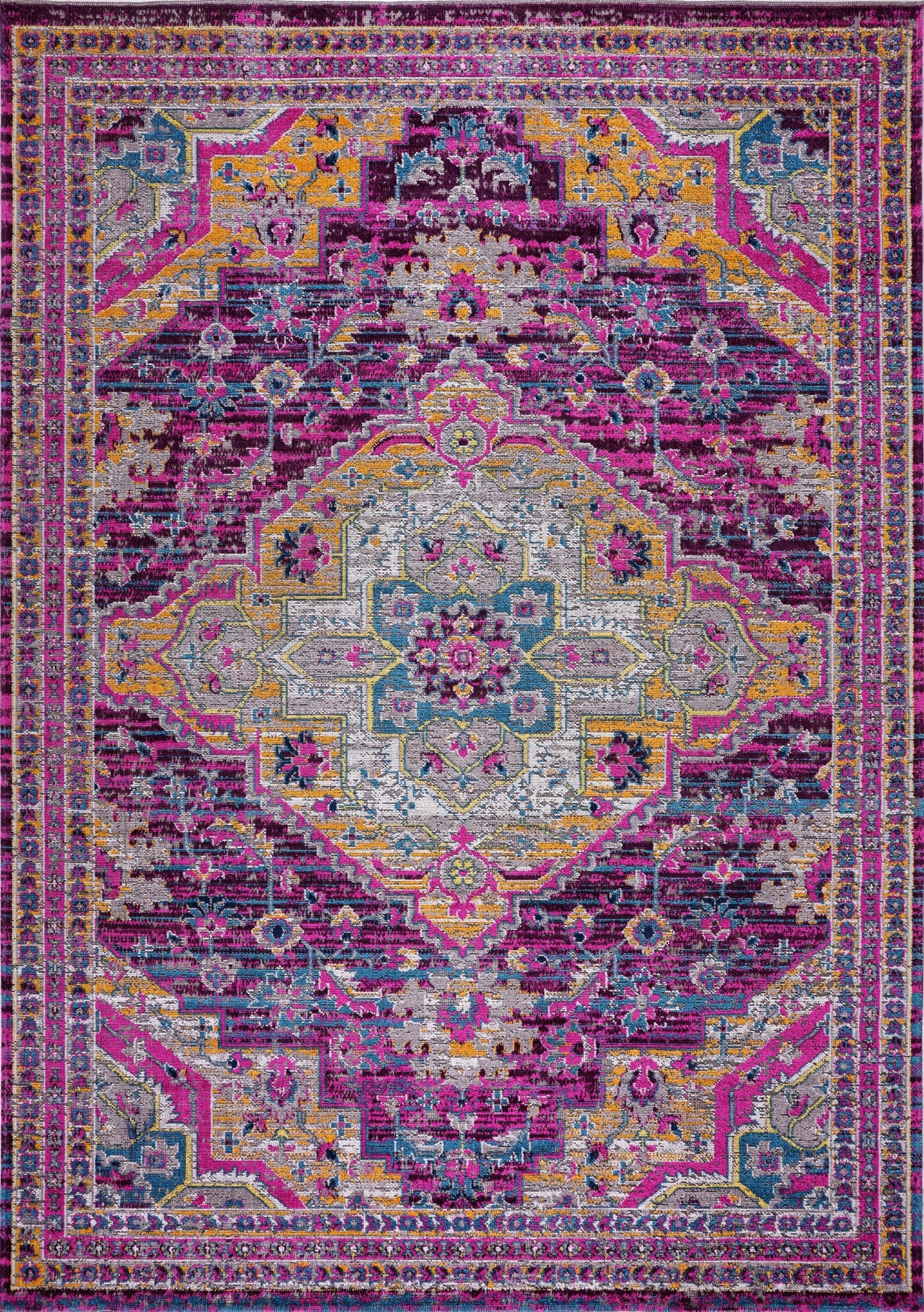 Elson Lilac Beige Traditional Indoor/Outdoor Area Rug