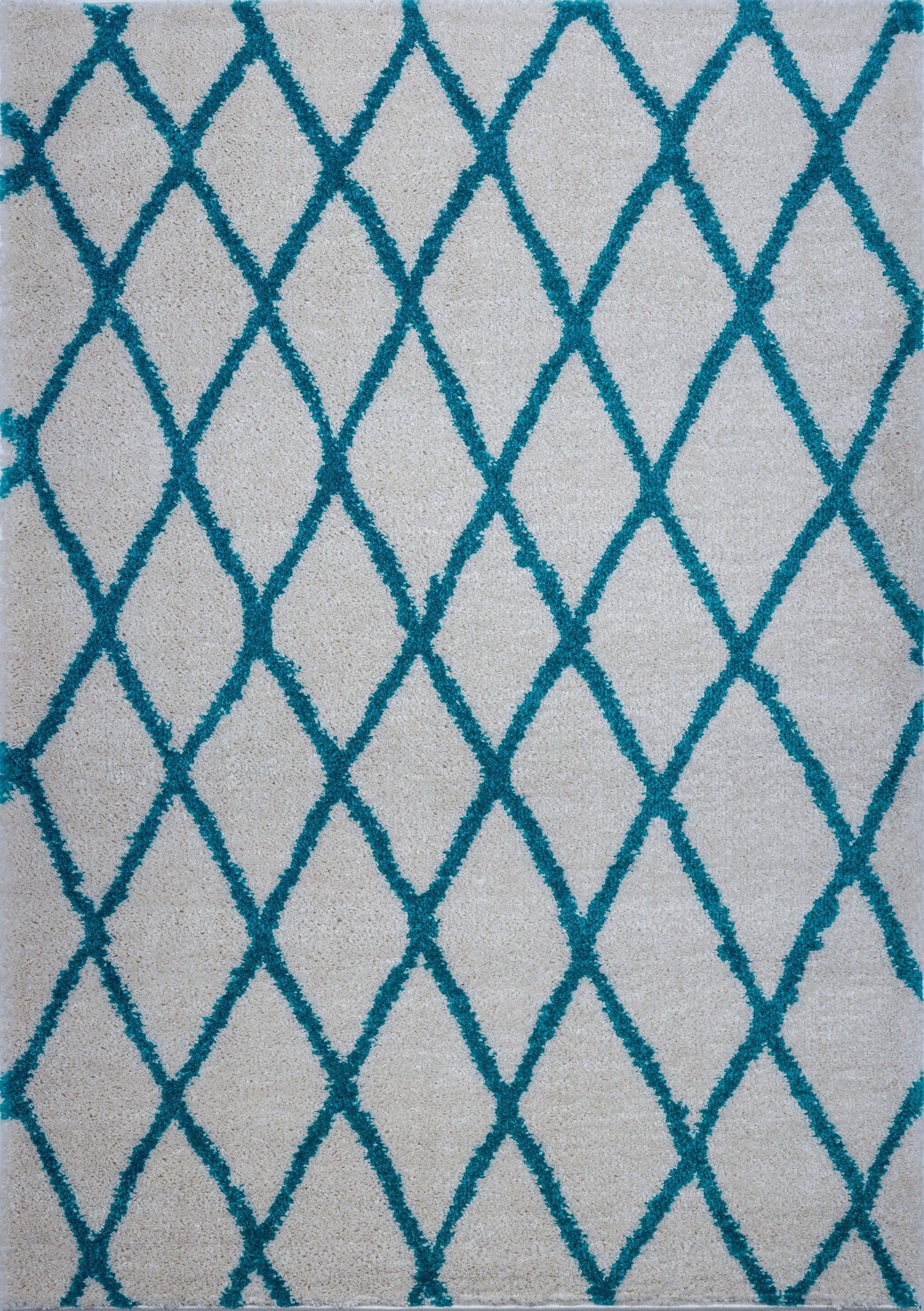 Toronto Trellis Ivory Turquoise Area Rug -