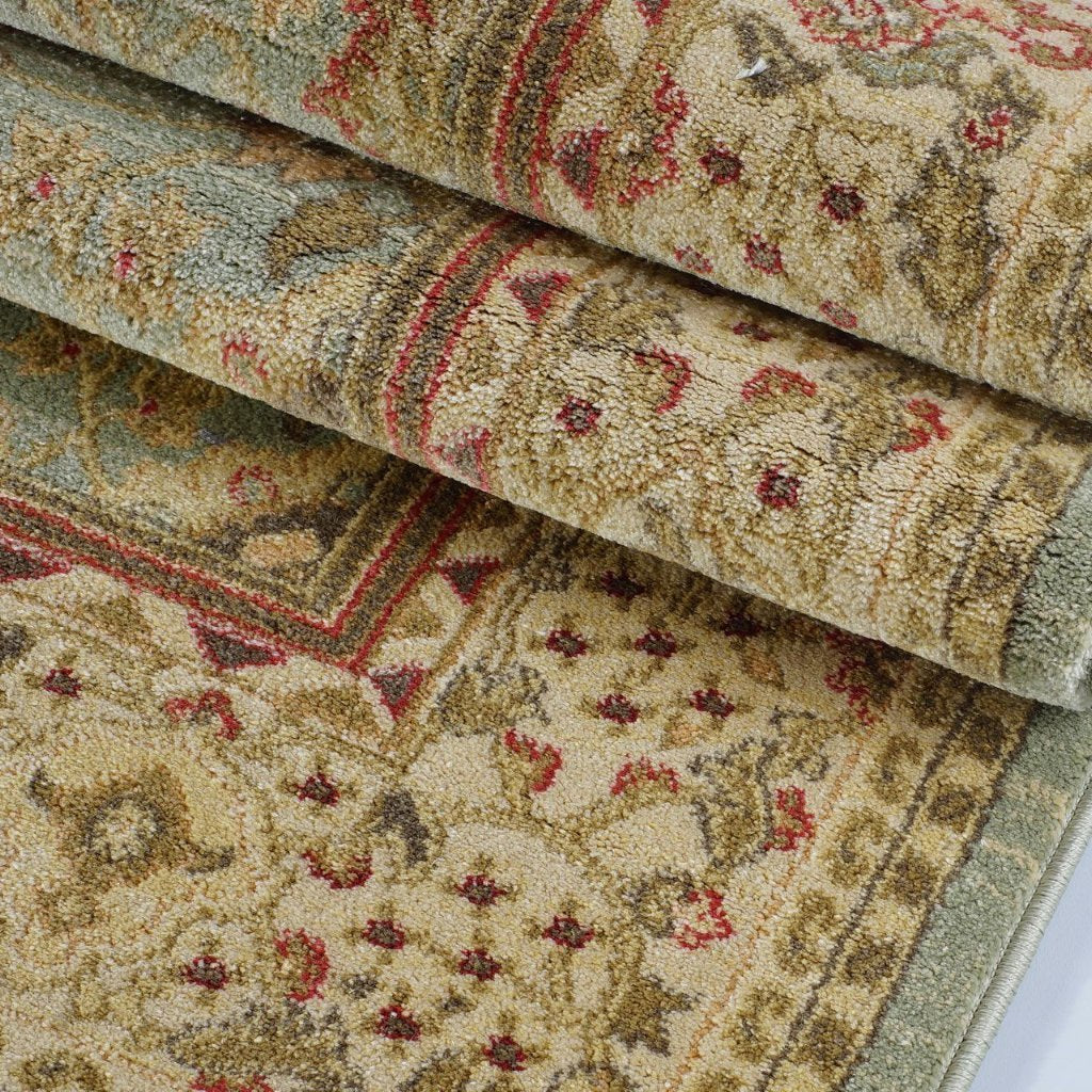 Terra Green Traditional Machine Made Area Rug -