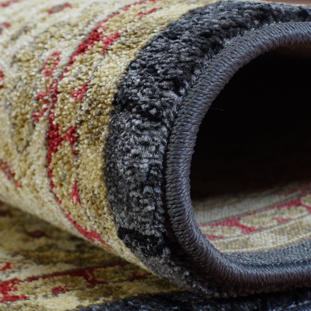 Terra Dark Grey Traditional Area Rug -