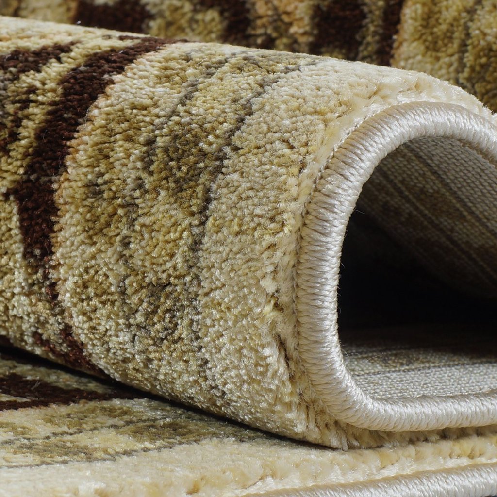 Terra Traditional Brown Cream Area Rug -