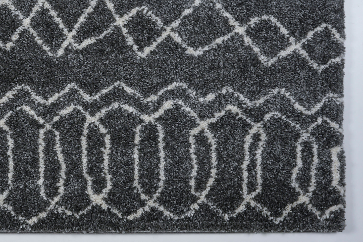Shaggy Grey Ivory Vancouver Area Rug -