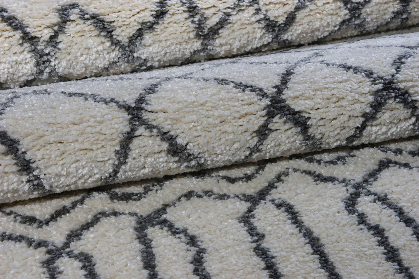 Shaggy Ivory Grey Vancouver Area Rug -
