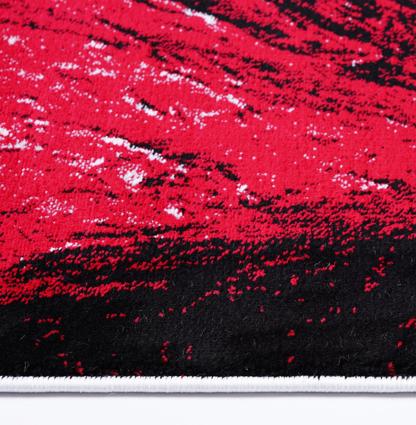 Red Poppy Floral Area Rug
