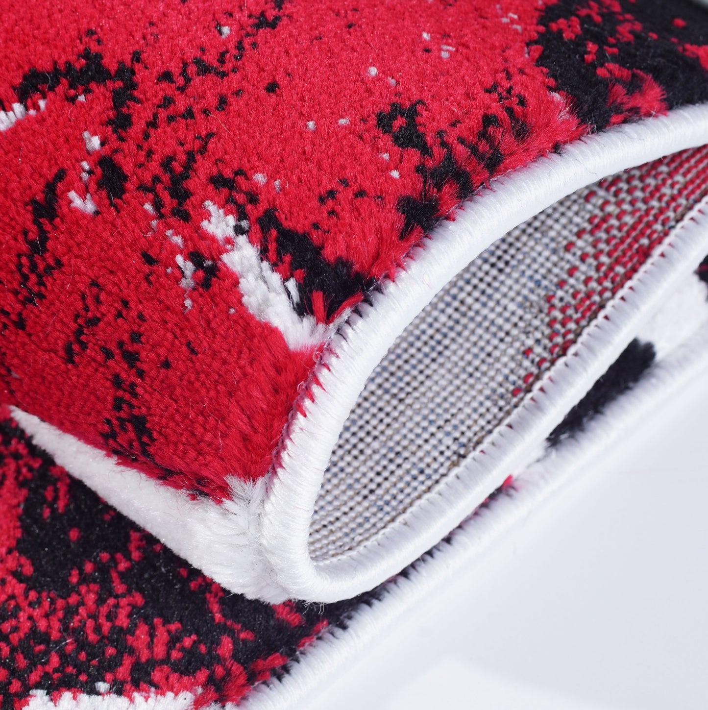Medium Pile Red Area Rug