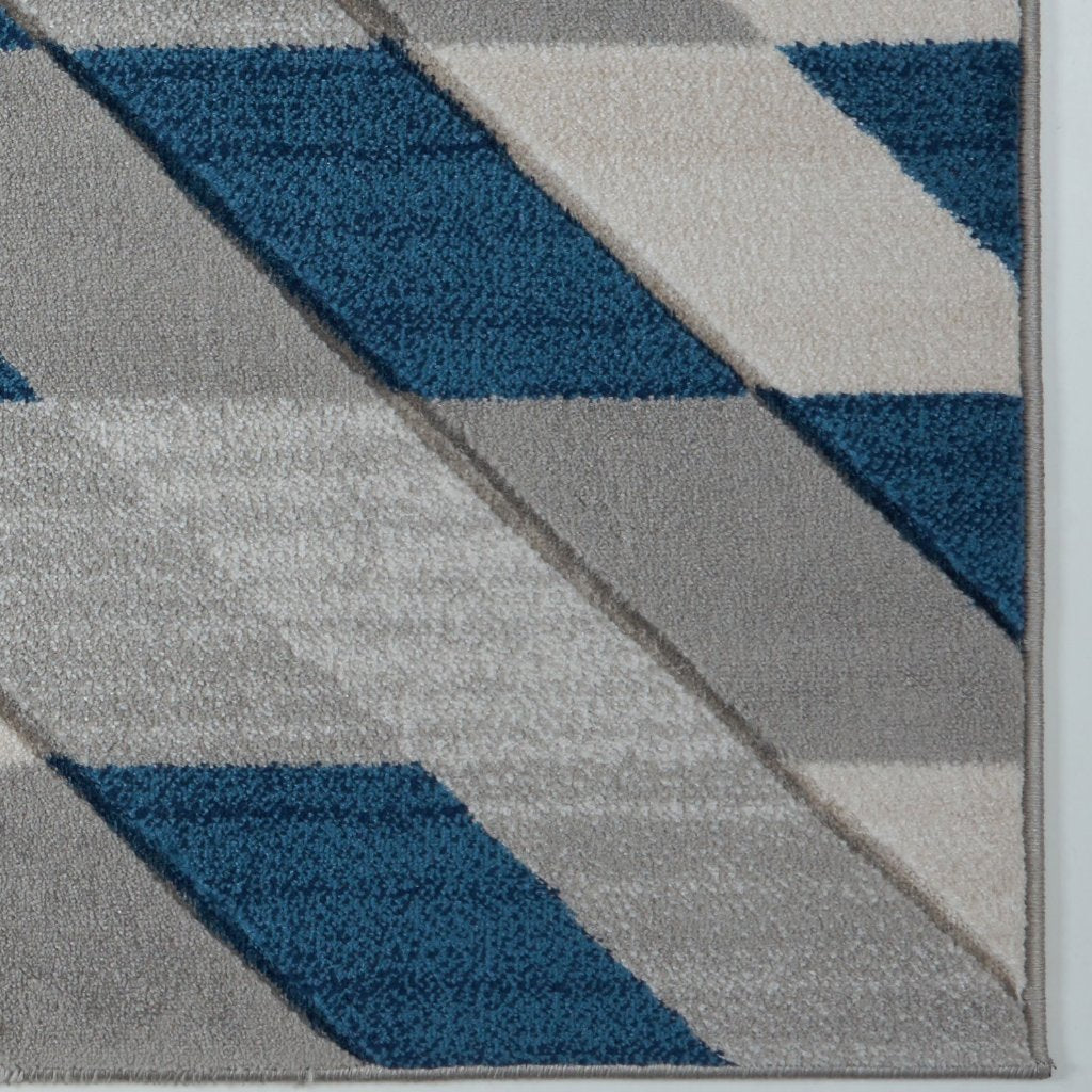 Metrotown Grey Blue Area Rug -