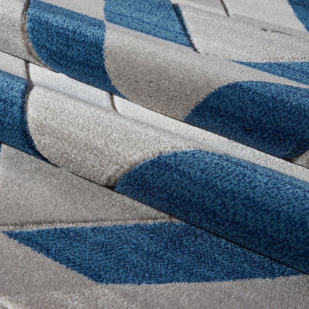 Metrotown Grey Blue Area Rug -