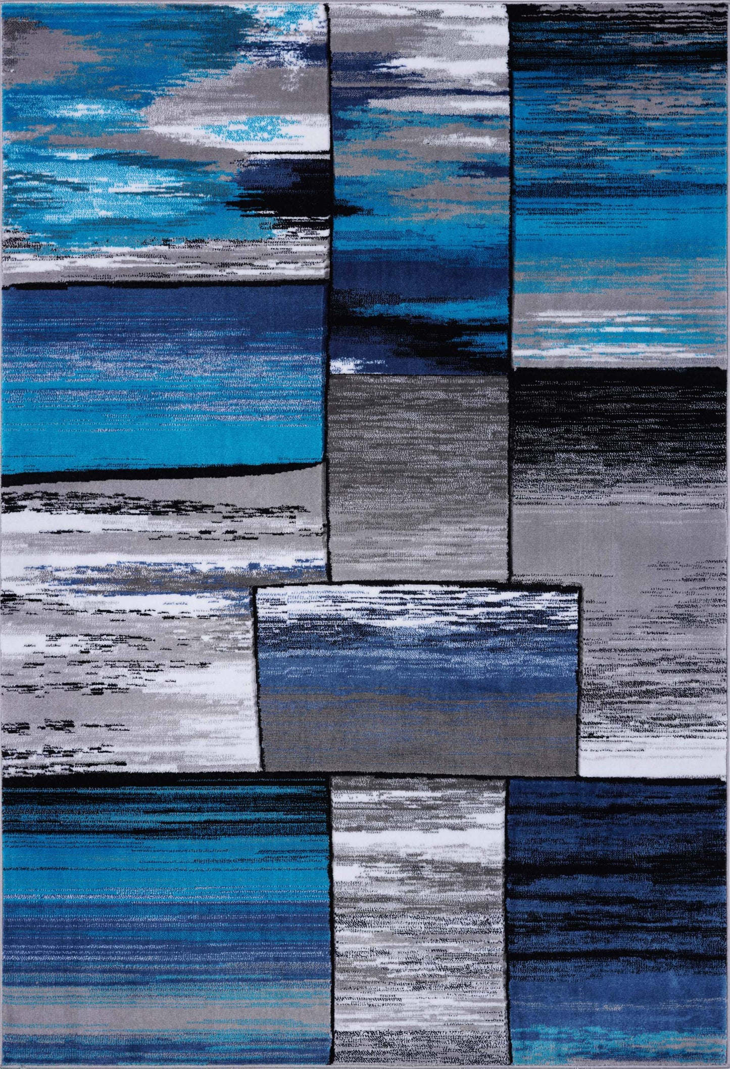 Copper Grey Turquoise Area Rug