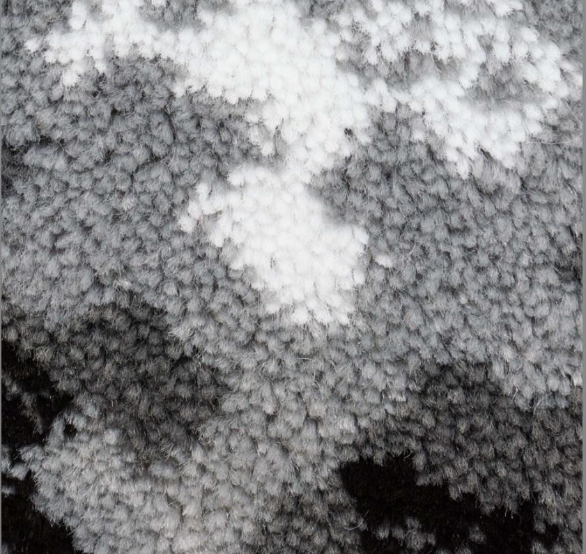Vintage Black Patch Area Rug -