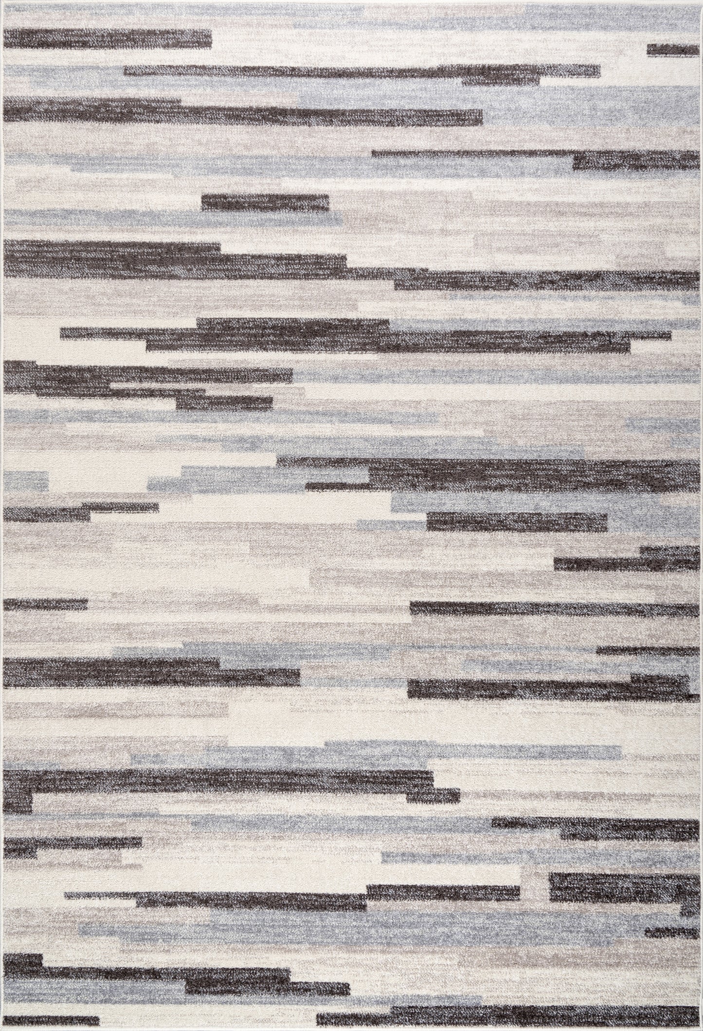 LaDole Rugs Abstract Striped Geometric Minimalist Contemporary Rug - Modern Carpet for Living Room, Bedroom, Office, Entrance, and Hallway - Cream and Beige