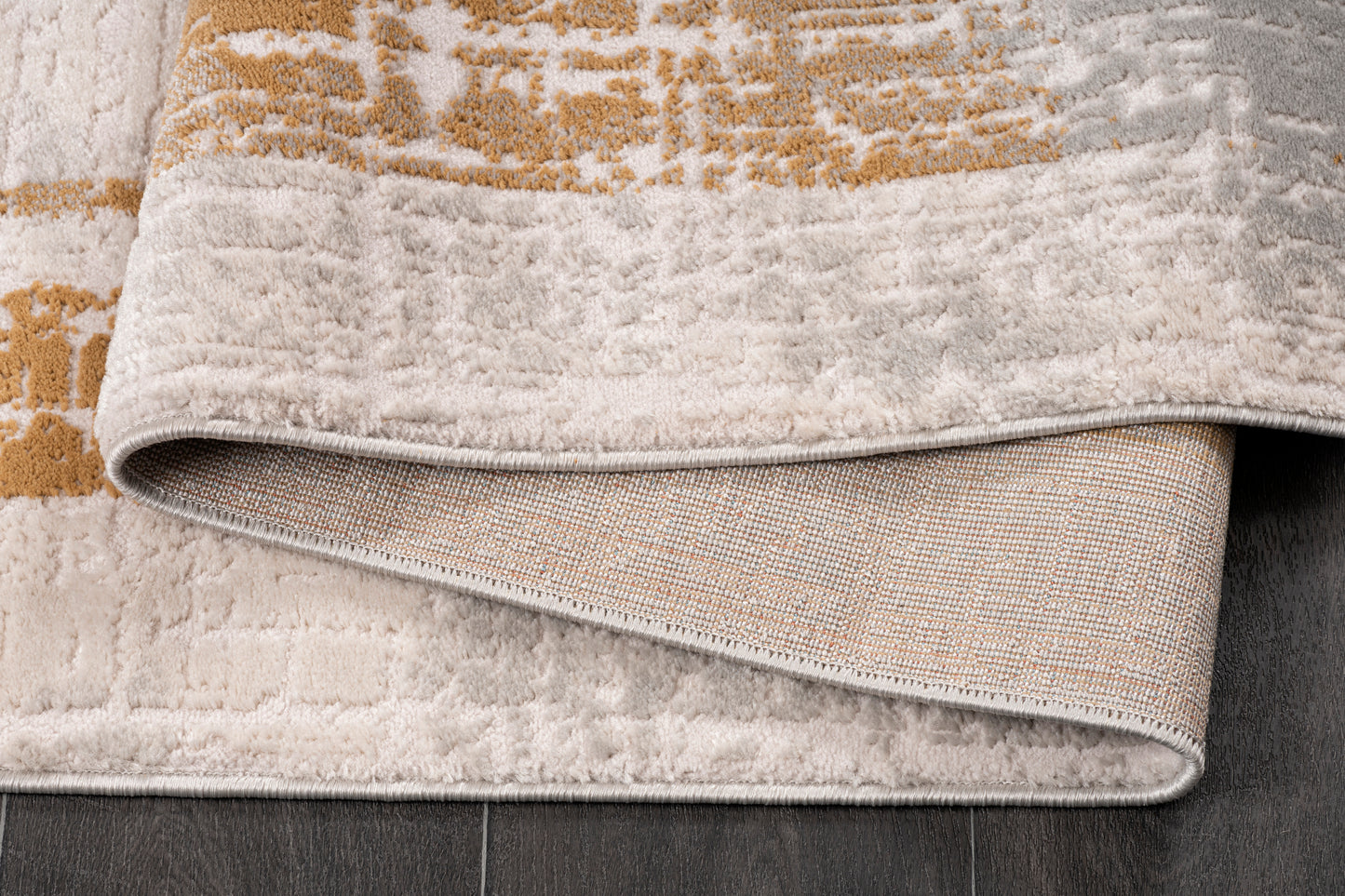 Mustard Grey Bordered Modern Contemporary Minimalistic Area Rug For Living Room Bedroom