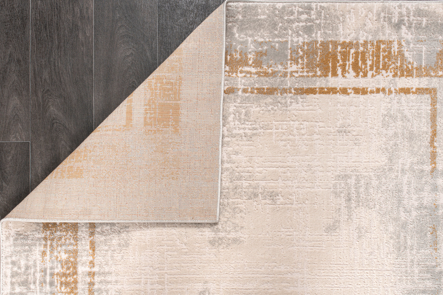 Mustard Grey Bordered Modern Contemporary Minimalistic Area Rug For Living Room Bedroom