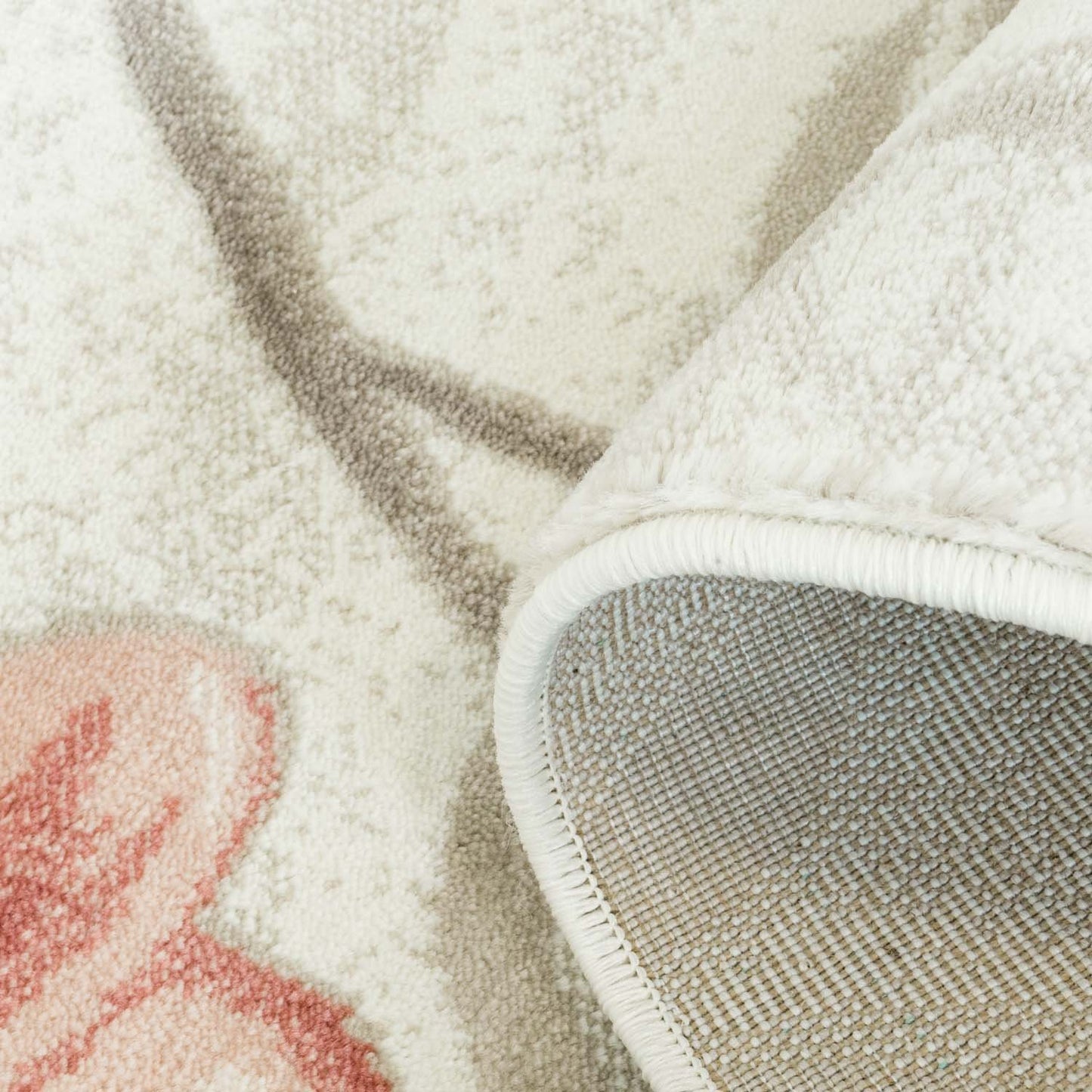 Area Rug Begonia Floral Modern Contemporary Synthetic Living Room Rug, Dining Area Rug