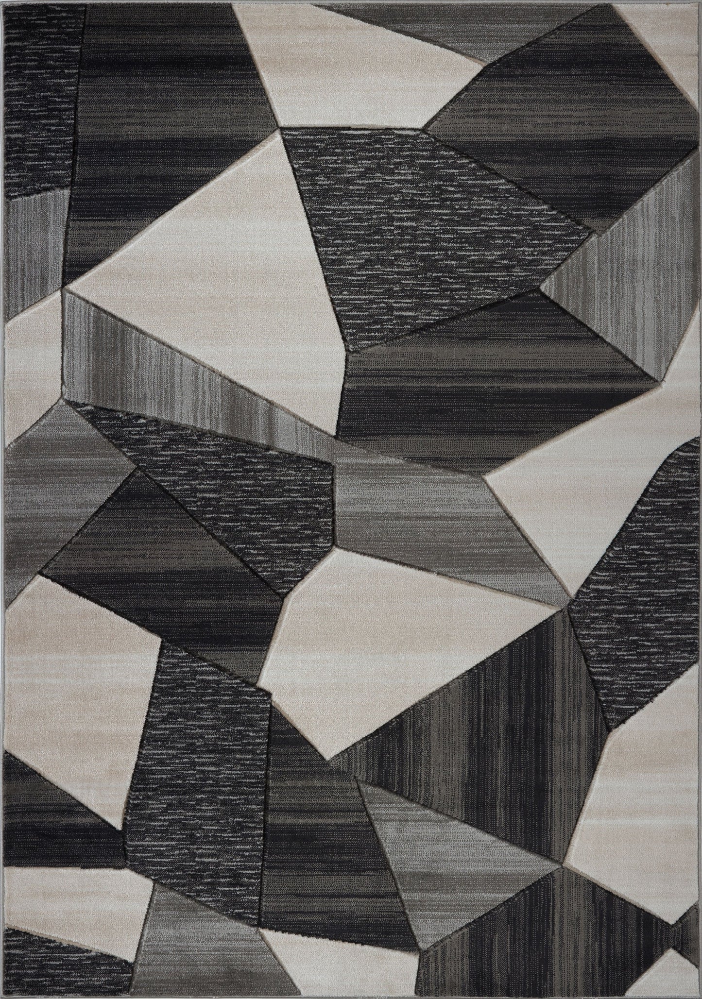 Rugs Aberdene Black Grey Mat 2' x 3'3"(60cm x 100cm)