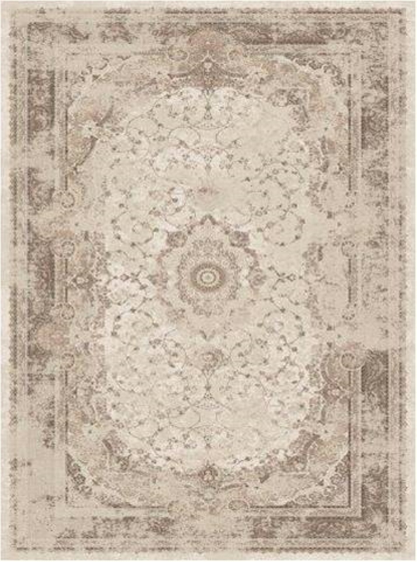 Abrielle Flatweave Cream Beige Traditional Area Rug