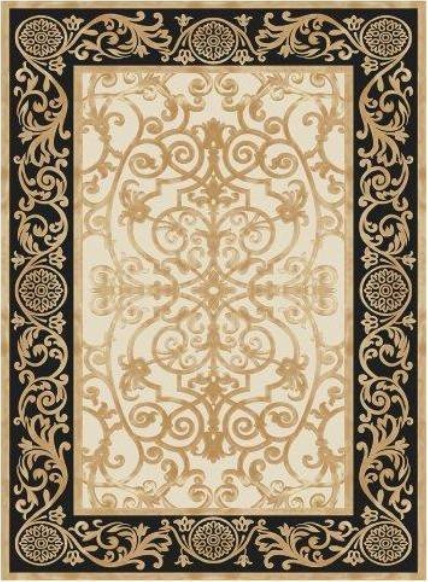 Aruba Black Gold Flatweave Area Rug